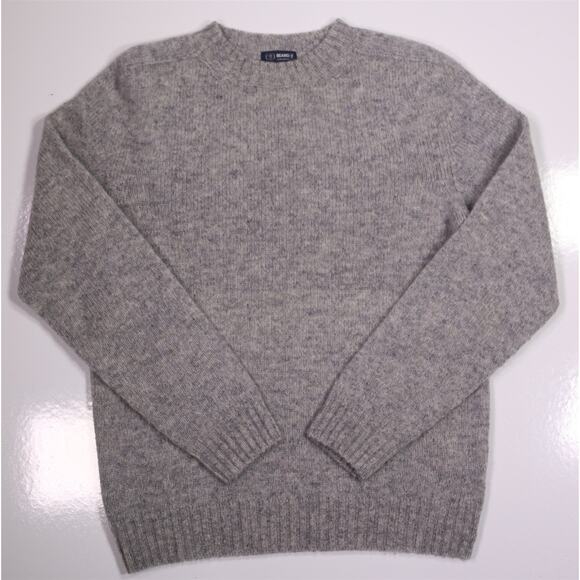 Beams F Made in England Gray Knit Wool Crewneck Sweater Men's Small Japan - Picture 1 of 6